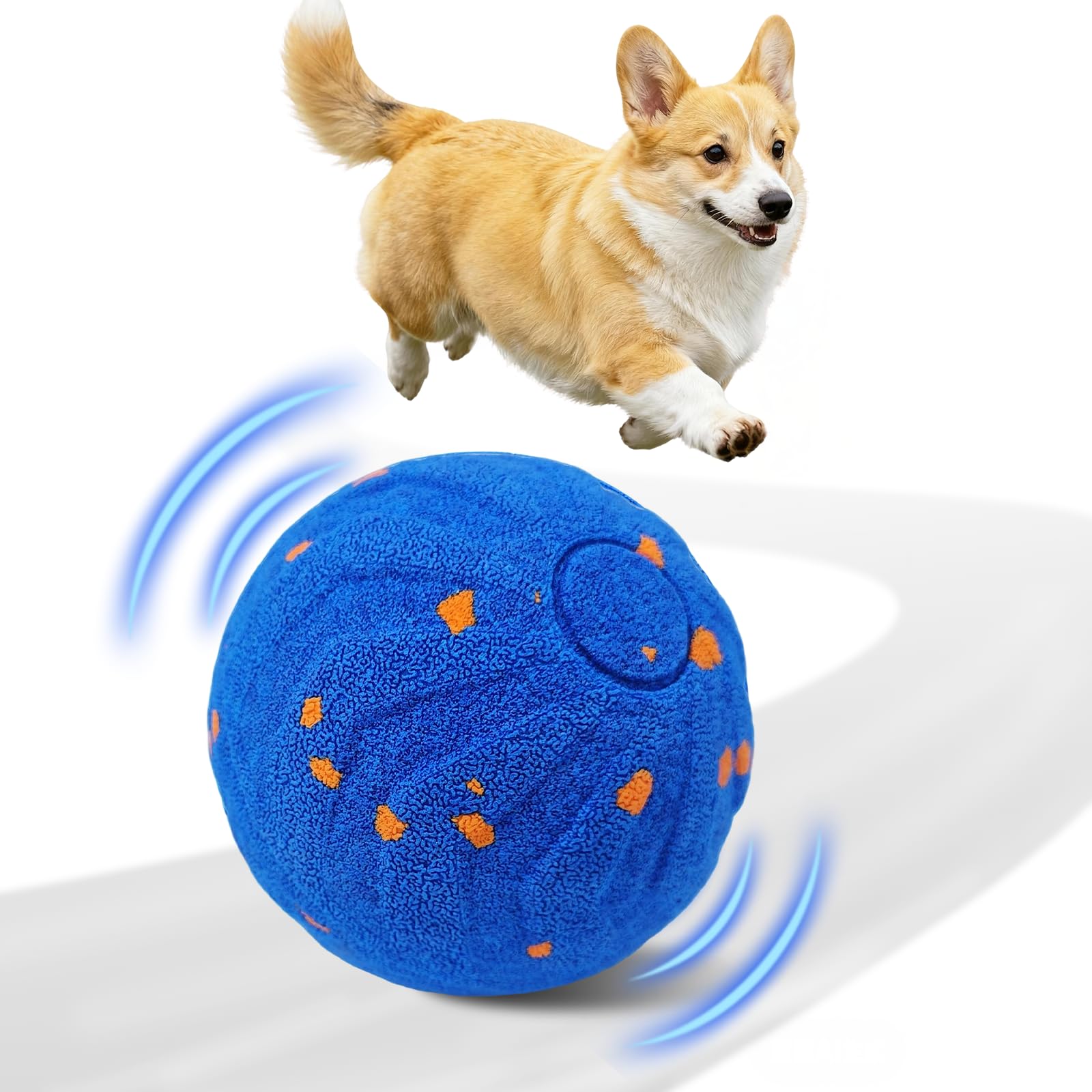 Automatic Moving Dog Ball - Interaktiver Hundeball, automatisch bewegliches interaktives Hundespielzeug,