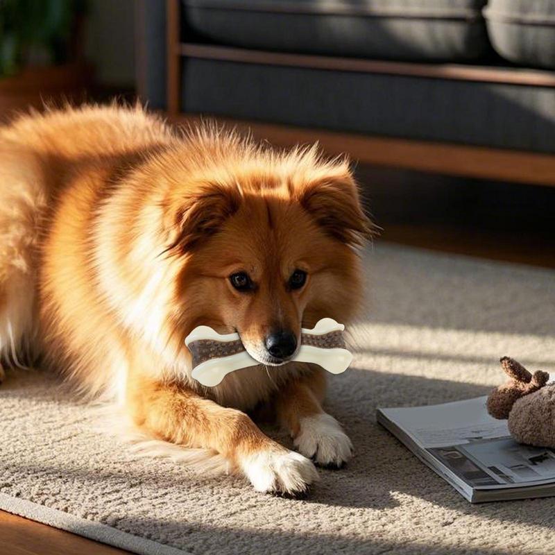 Teeth Cleaning Dog Chew Bone - Hundeknochenspielzeug, interaktive Reinigung der Zähne, Langeweile,