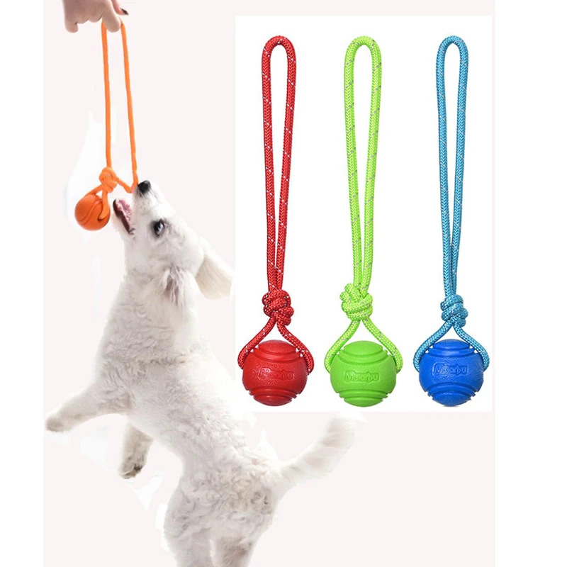 Suction Cup Dog Tug Toy - Hunde training Ball auf Seil Baumwolle