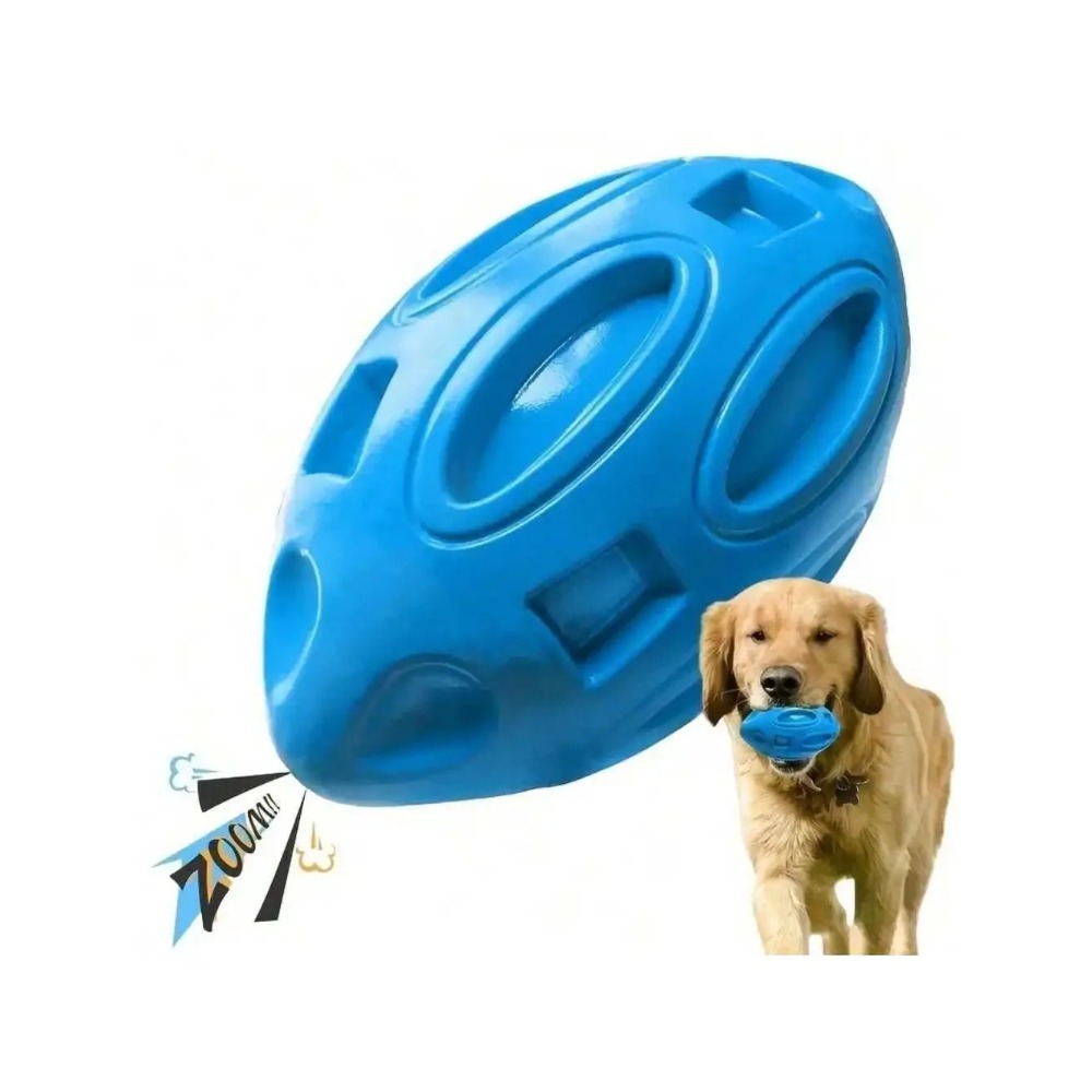 Interactive Squeaky Plush Dog Toy - 1 Stück Unzerstörbarer Quietschender Rugby-Ball Hundespielzeug