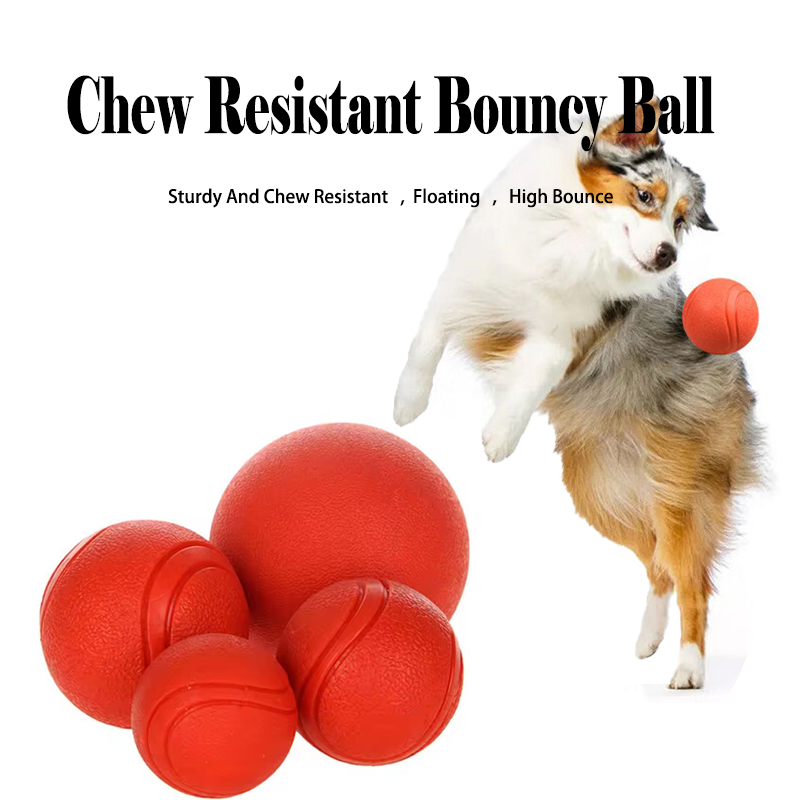 Indestructible Dog Chew Toy - Hundeball aus Vollgummi, unzerstörbares Kauspielzeug für