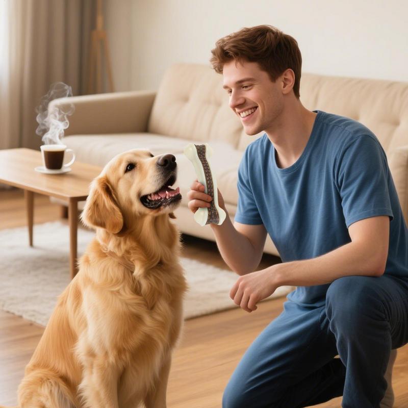 Hundeknochenspielzeug, interak – Teeth Cleaning Dog Chew Bone Bewertung und Preis
